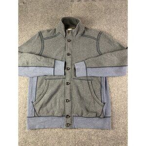 TOMMY BAHAMA Jeans Island Crafted Mens Full Zip/Button Jacket Size L Gray